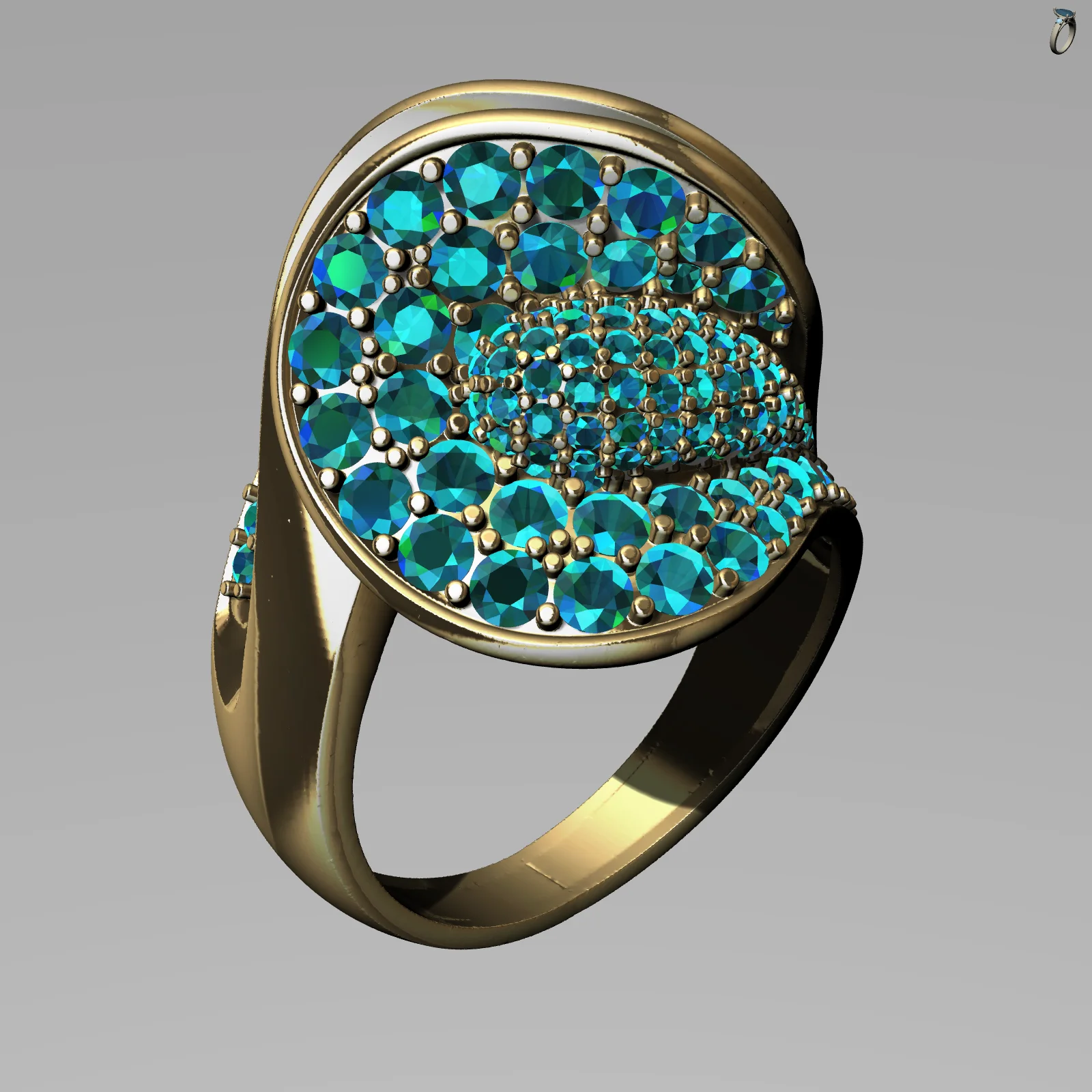 Sculptural Bypass Wave Ring — view 6