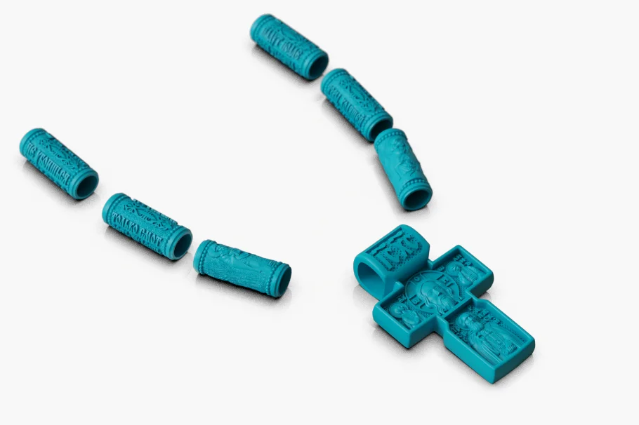 Orthodox Cross Pendant with Beads — view 8