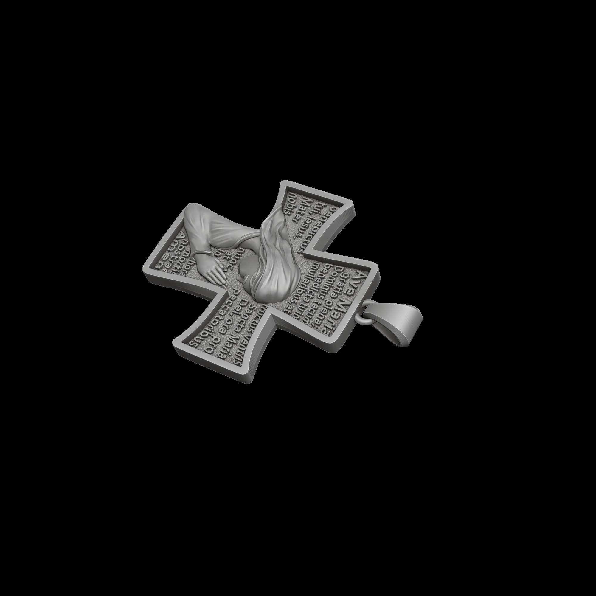Pendant With Praying Holy Mary — view 2