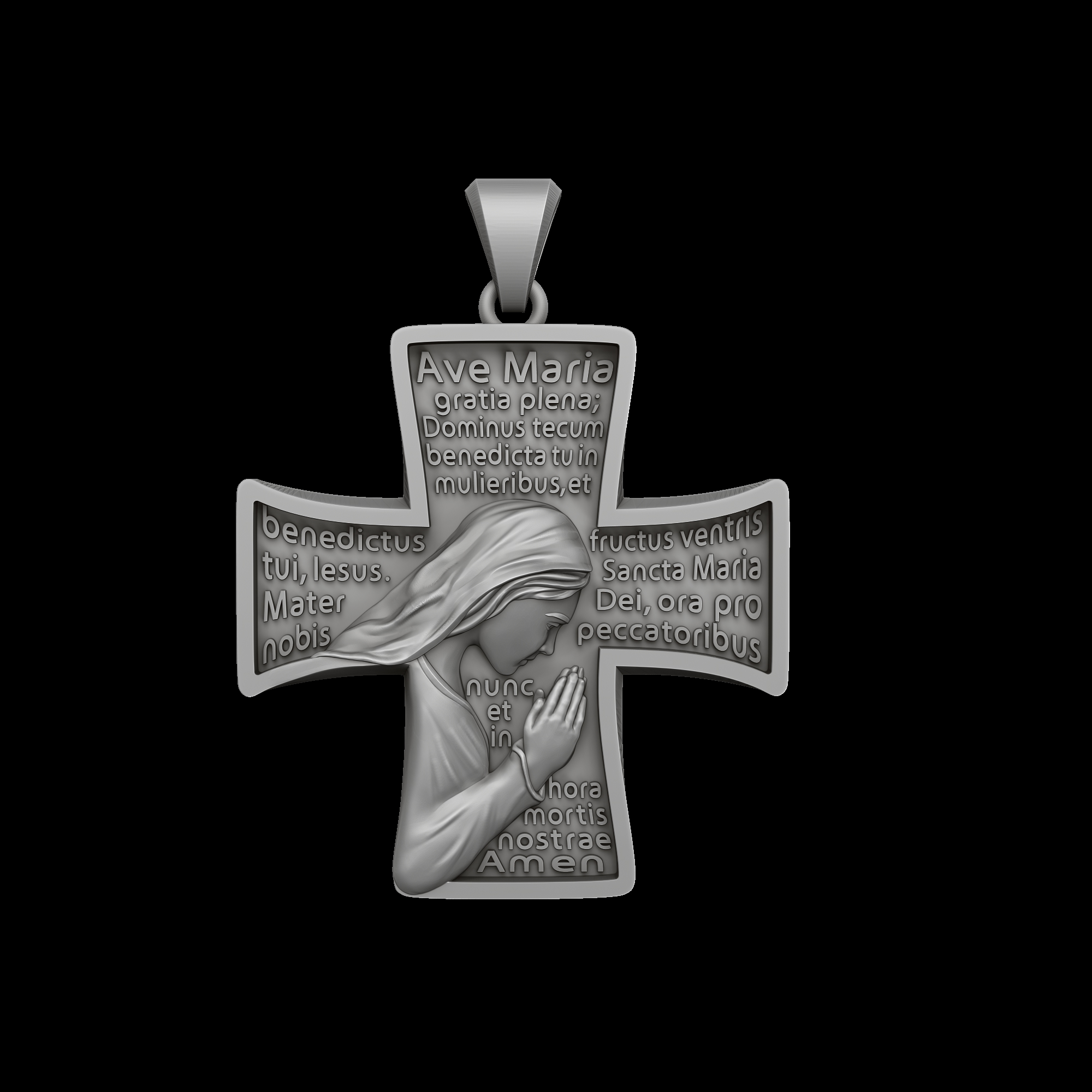 Pendant With Praying Holy Mary — view 3