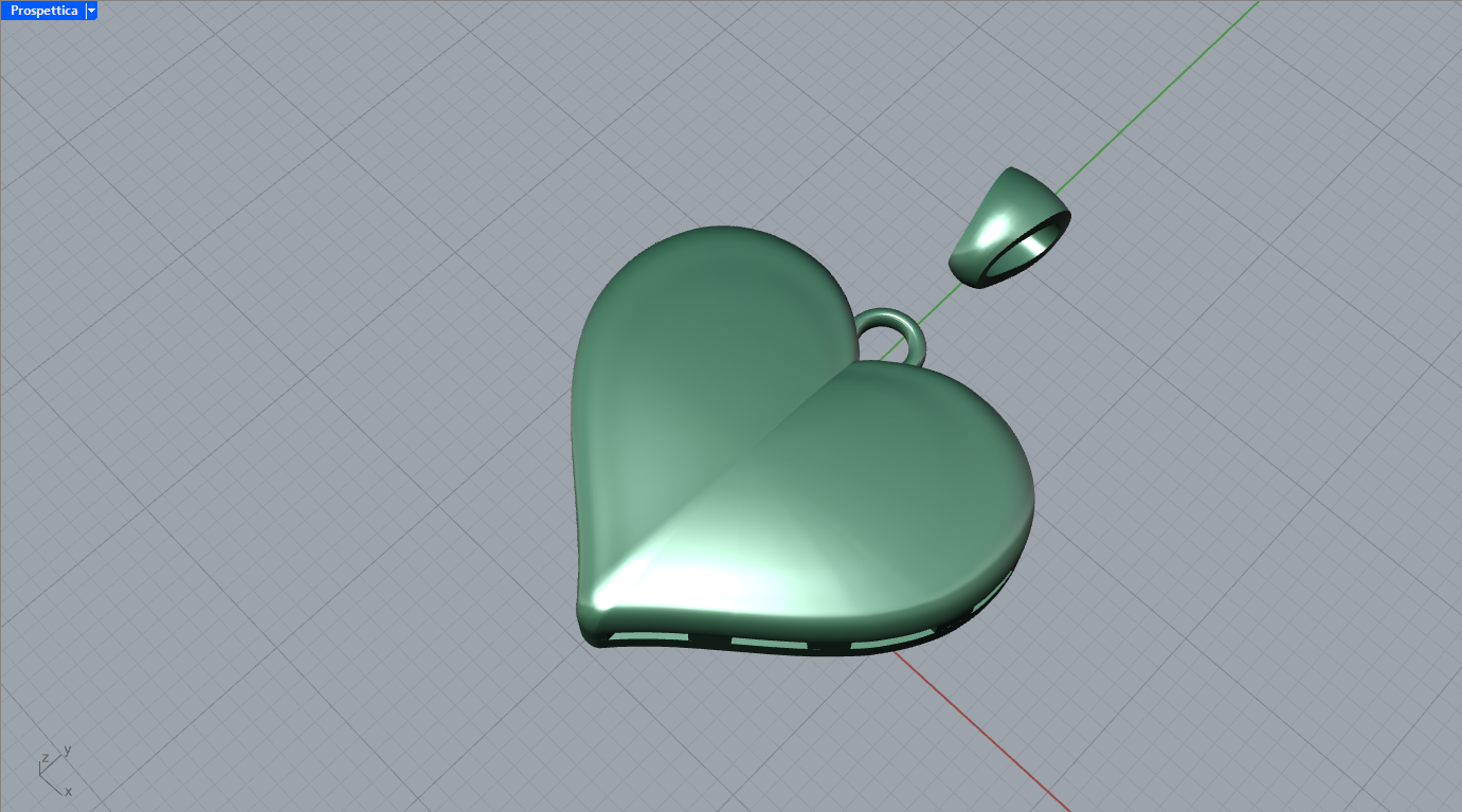 Elegant Heart Pendant Production Ready — view 3