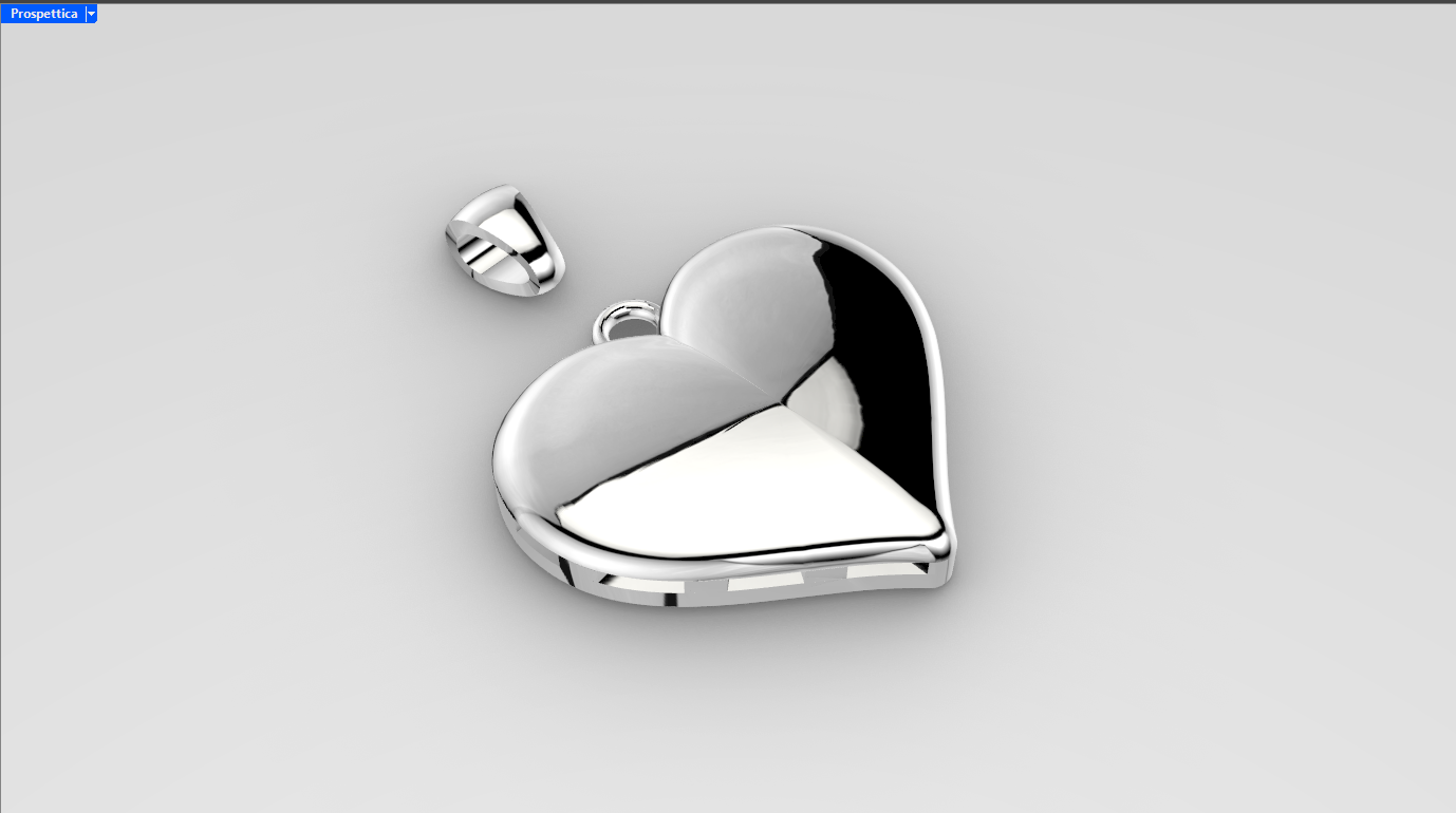 Elegant Heart Pendant Production Ready — view 5