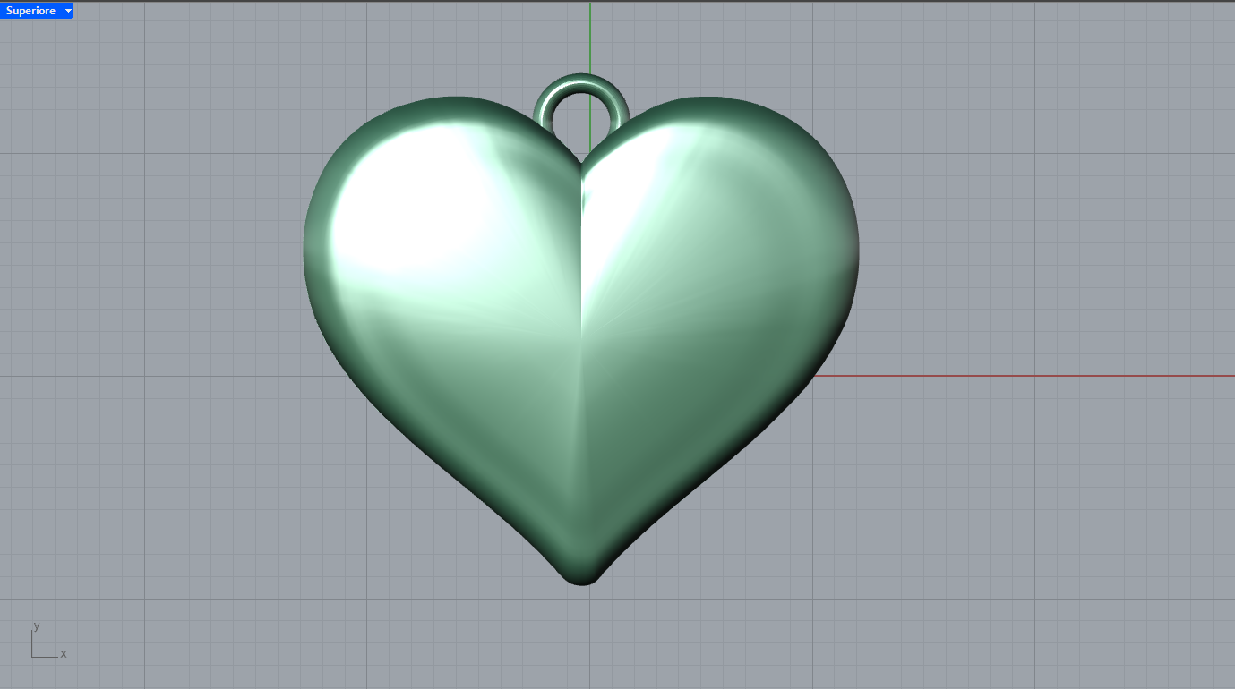 Elegant Heart Pendant Production Ready — view 4