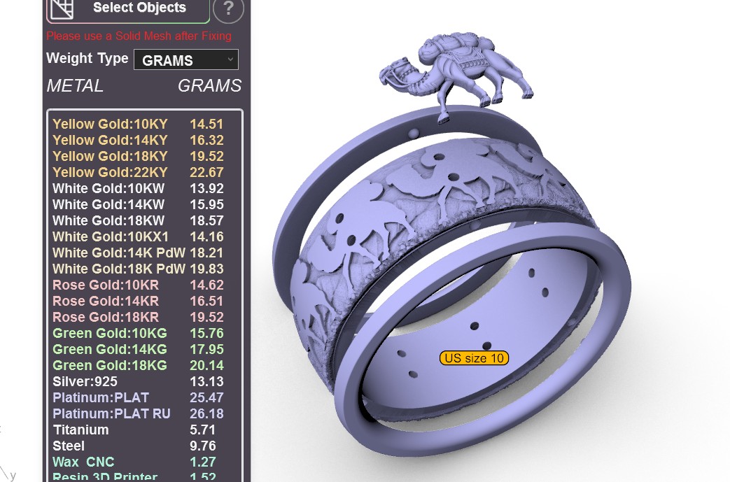 Camel Caravan Desert Band Ring — view 6