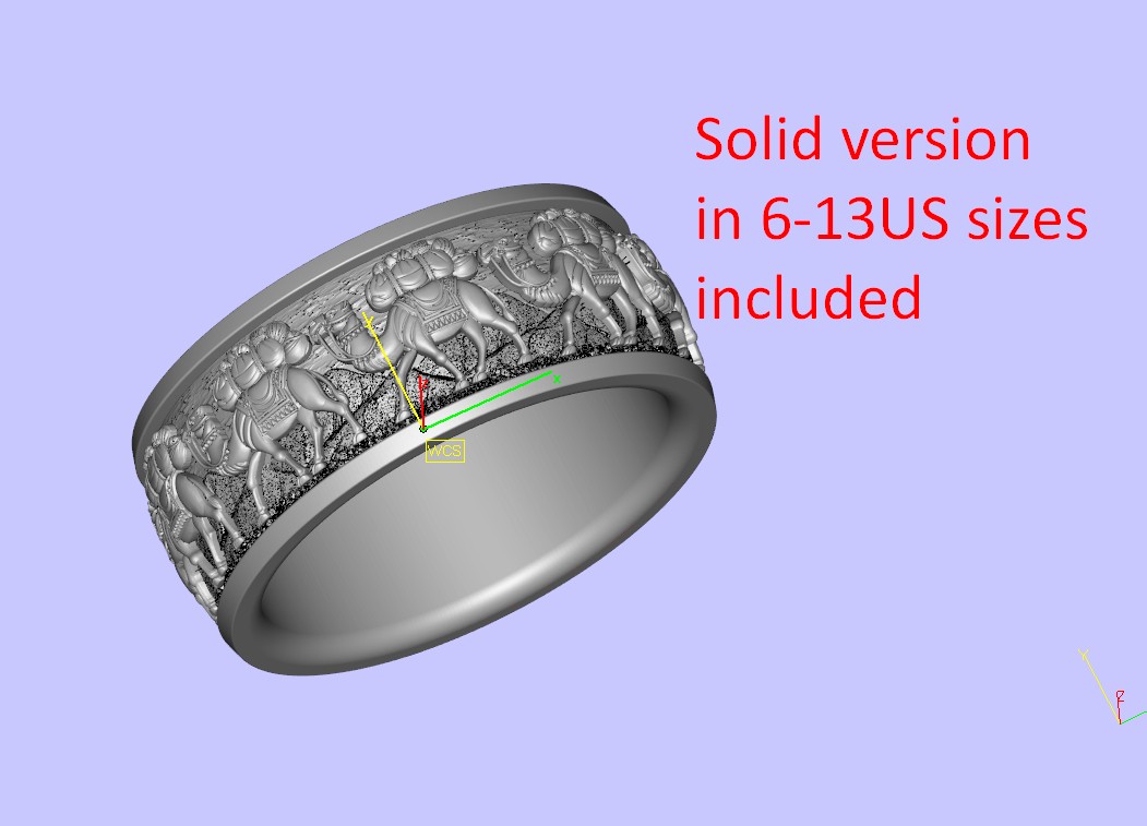 Camel Caravan Desert Band Ring — view 7