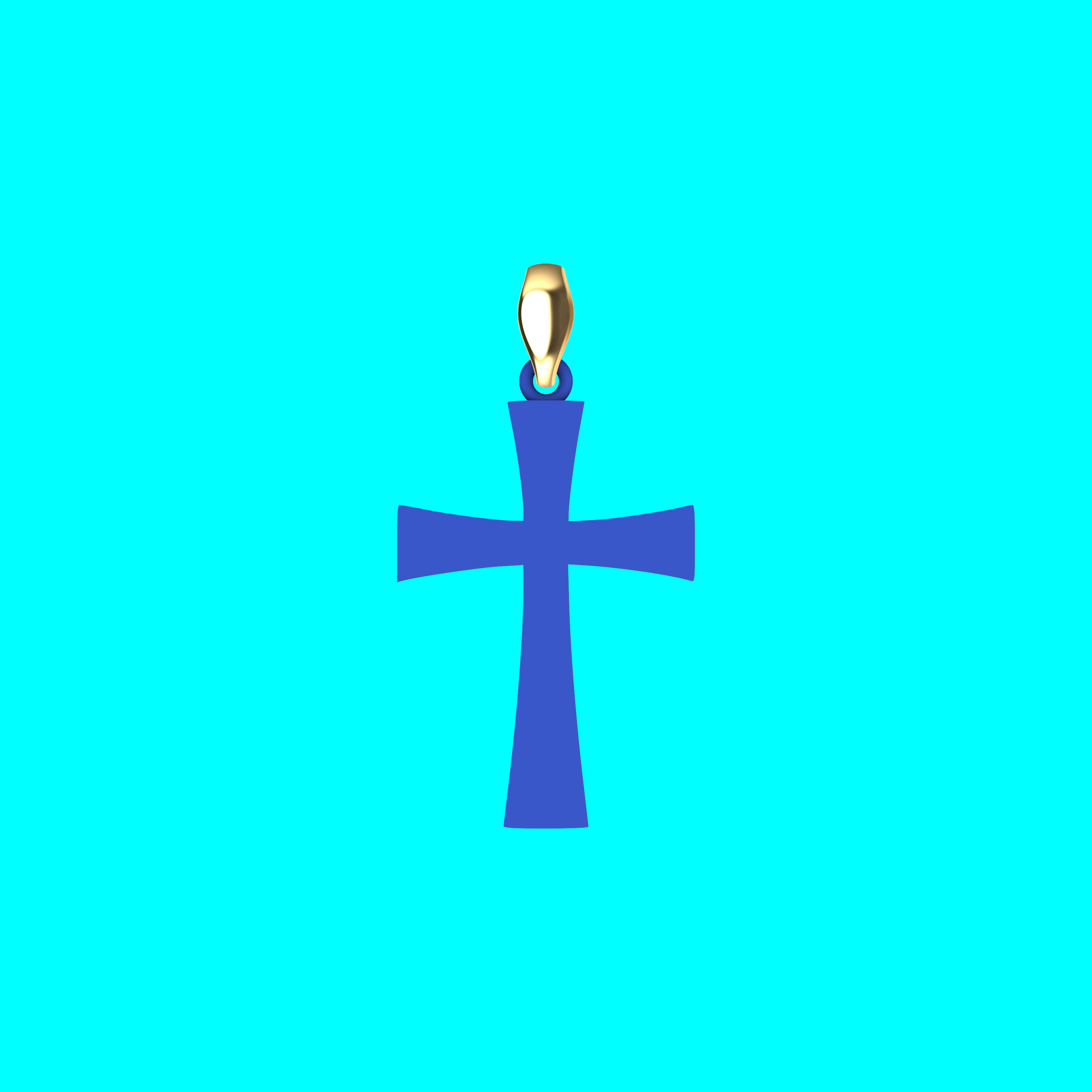 Cross Pendant with Flared Arms — view 5