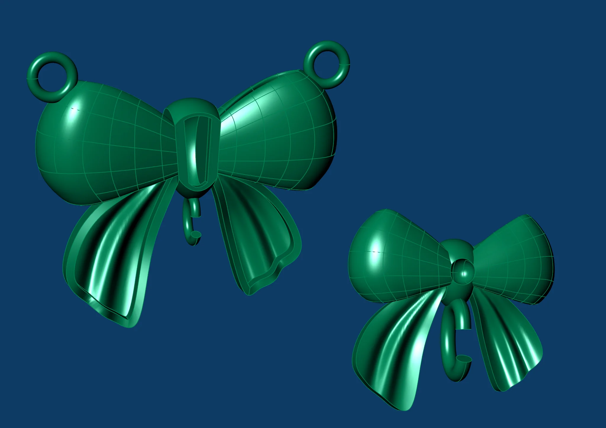 Bow Necklace and Teardrop Earrings Jewelry Set — view 7