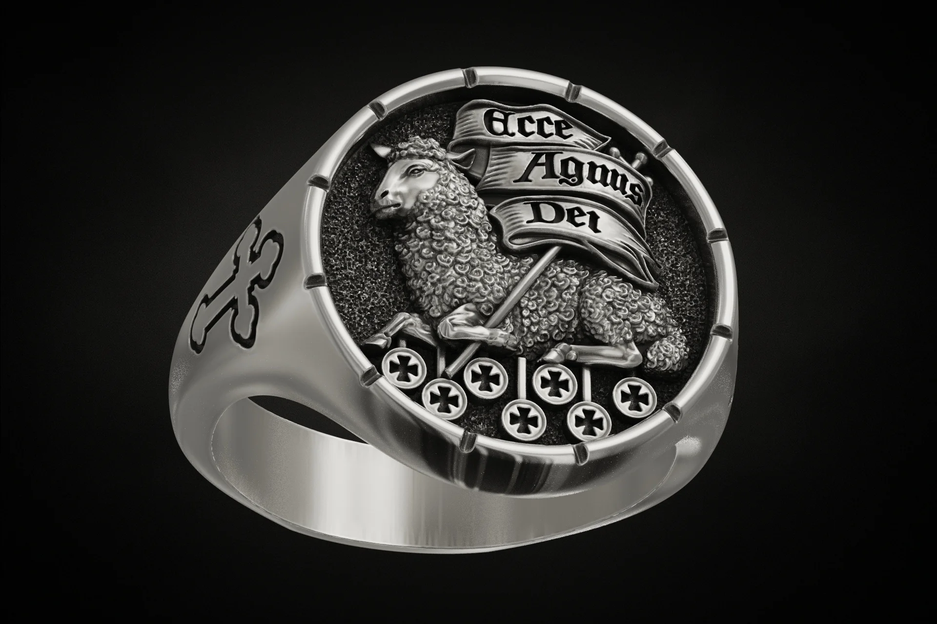 Agnus Dei Lamb of God Signet Ring