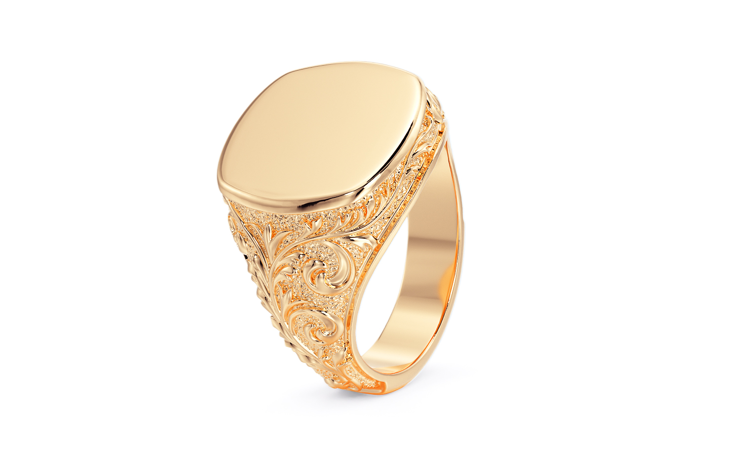 filigree signet ring — view 4