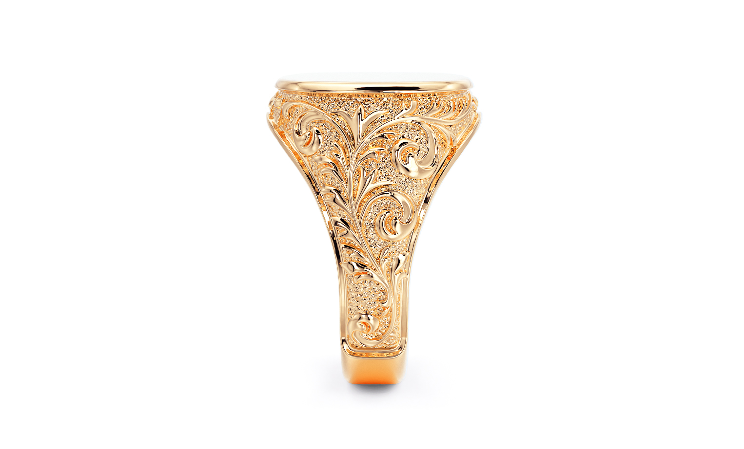 filigree signet ring — view 3