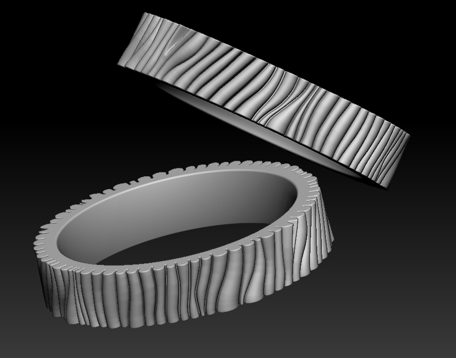 Organic Textured Gold Band Ring — view 7