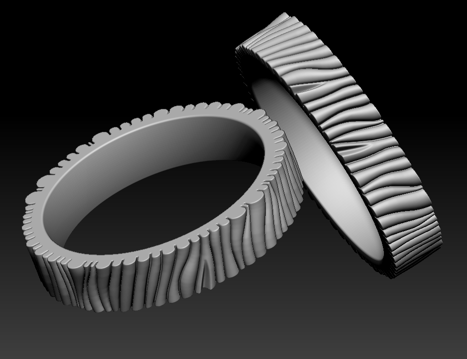Organic Textured Gold Band Ring — view 8