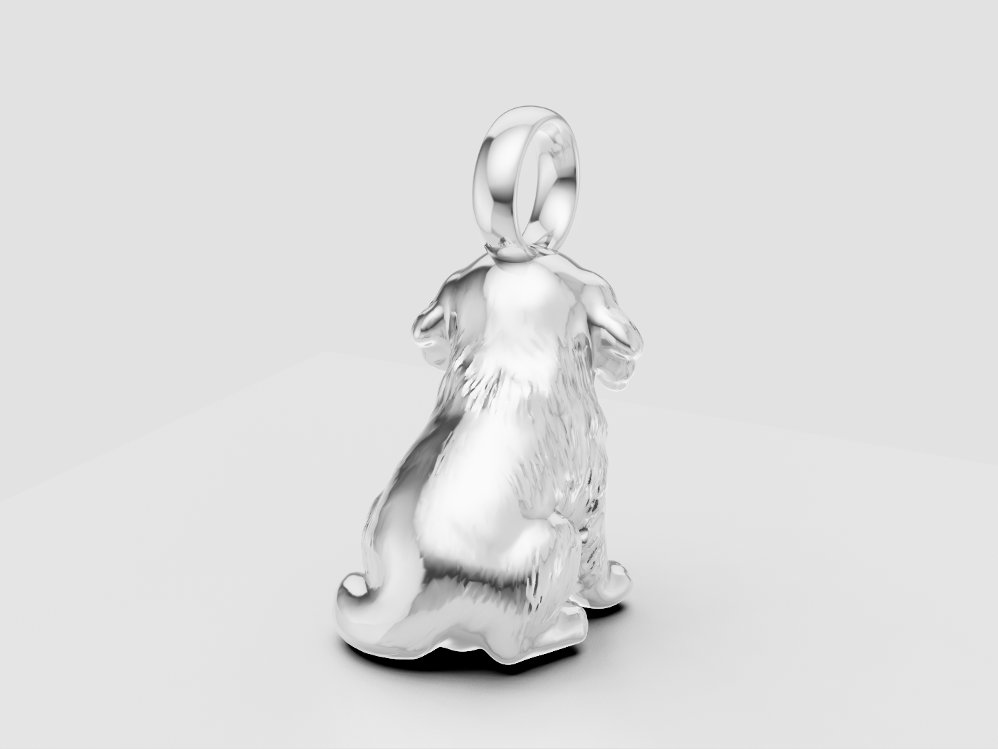 Golden Retriever Charm 3D Model — view 4