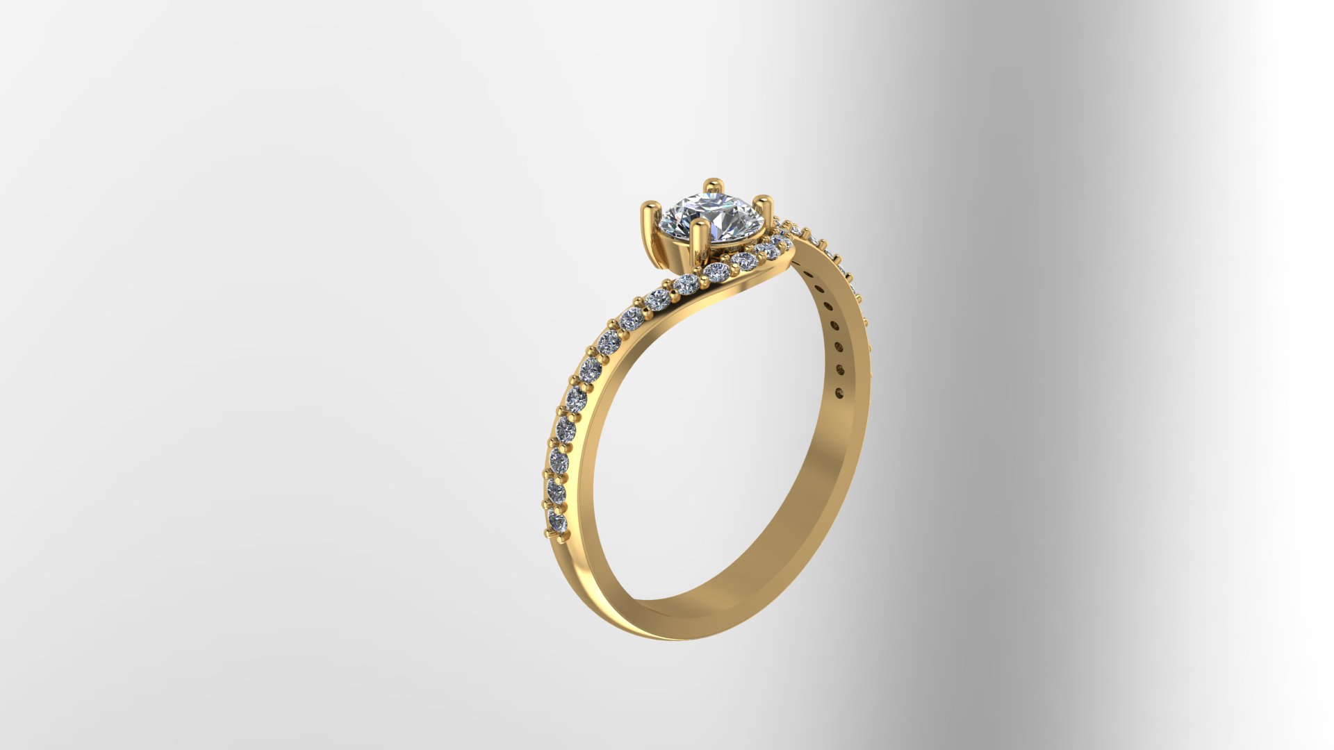 Elegant Solitaire Engagement Ring — view 4