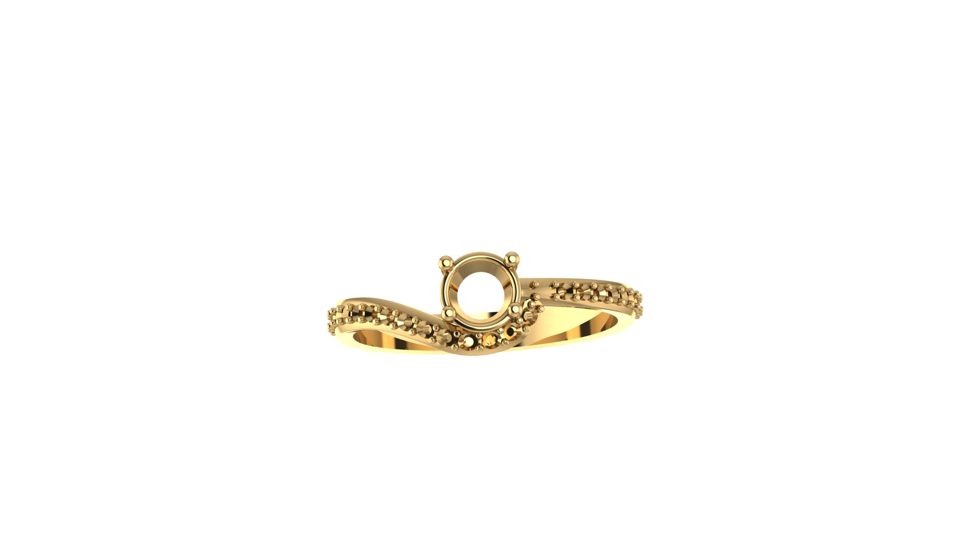 Elegant Solitaire Engagement Ring — view 5
