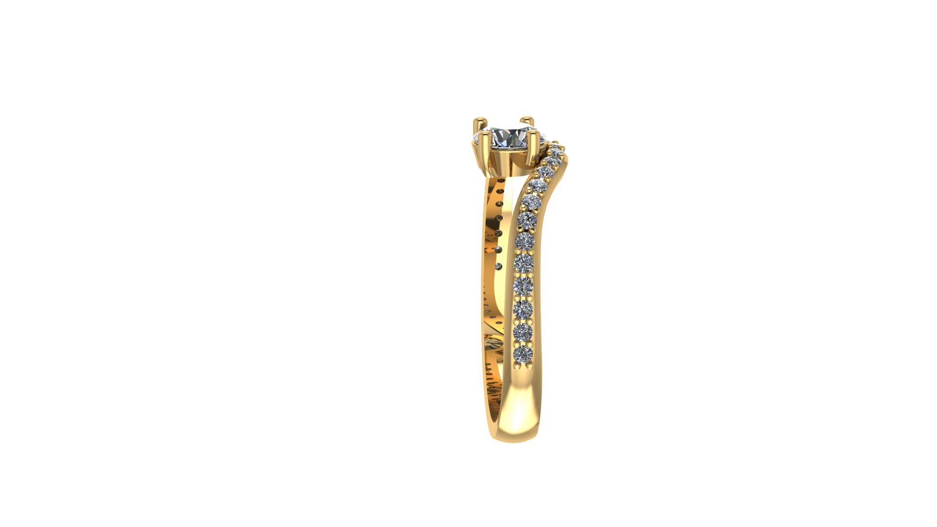 Elegant Solitaire Engagement Ring — view 2