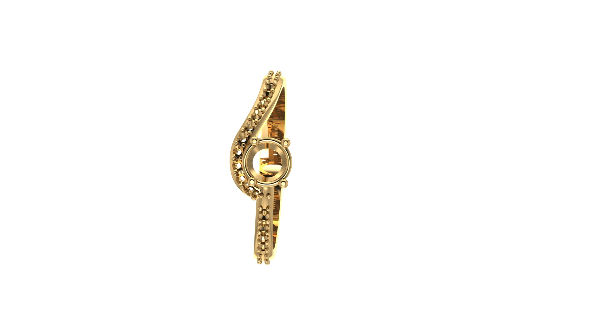 Elegant Solitaire Engagement Ring — view 7
