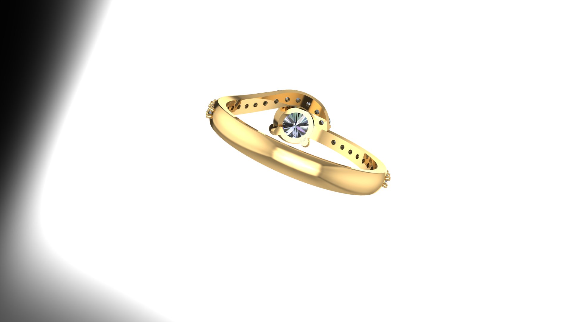 Elegant Solitaire Engagement Ring — view 3