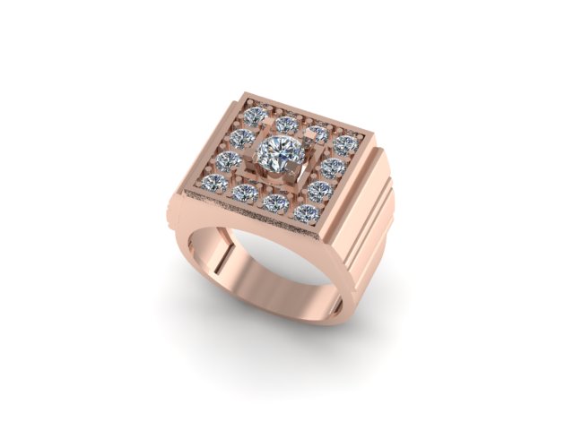 men wedding and gift ring for diamonds — view 3