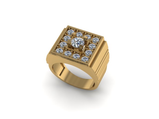men wedding and gift ring for diamonds — view 1