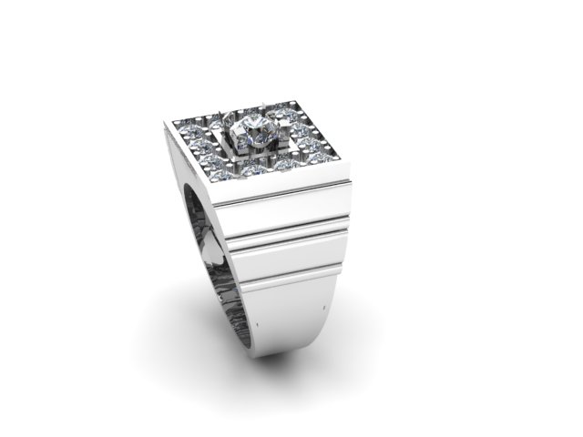 men wedding and gift ring for diamonds — view 8