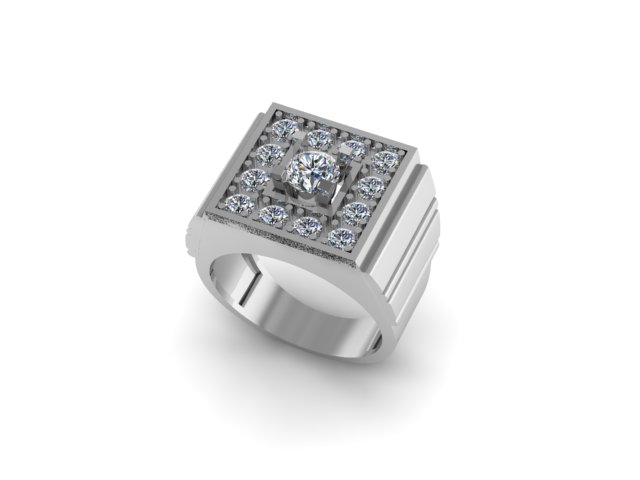 men wedding and gift ring for diamonds — view 2