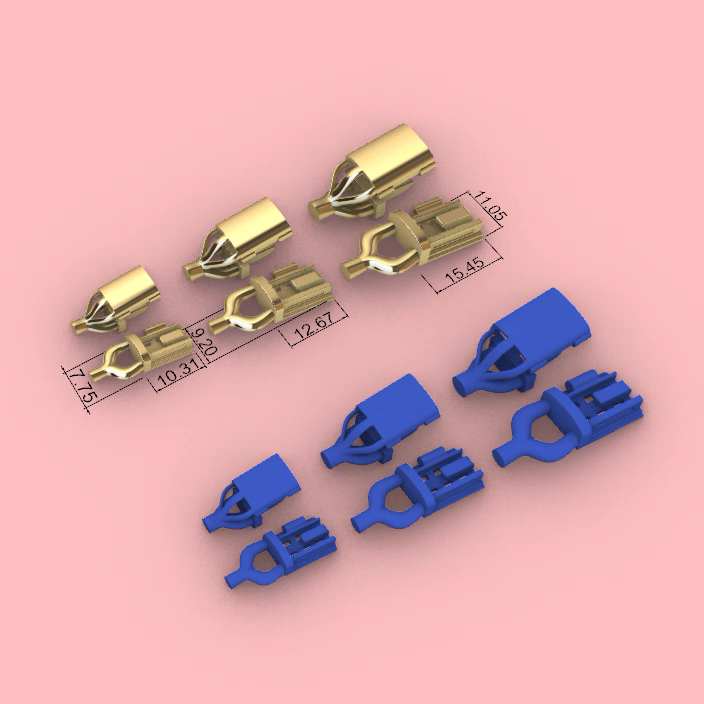 Three-Size Set of Interlocking Cord End Clasps — view 6
