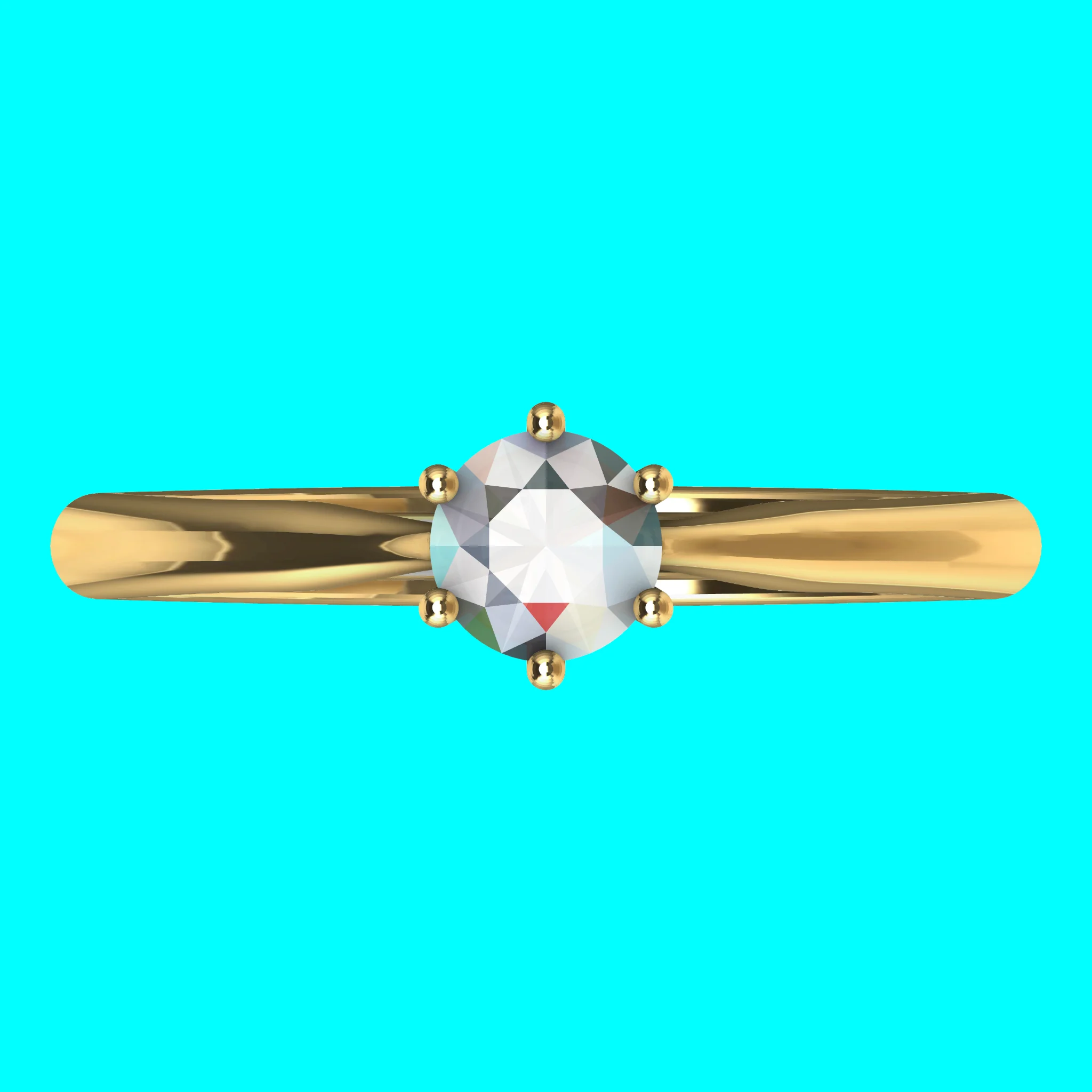 Buy Solitaire Diamond Ring CAD Model 0.40 CT — view 2