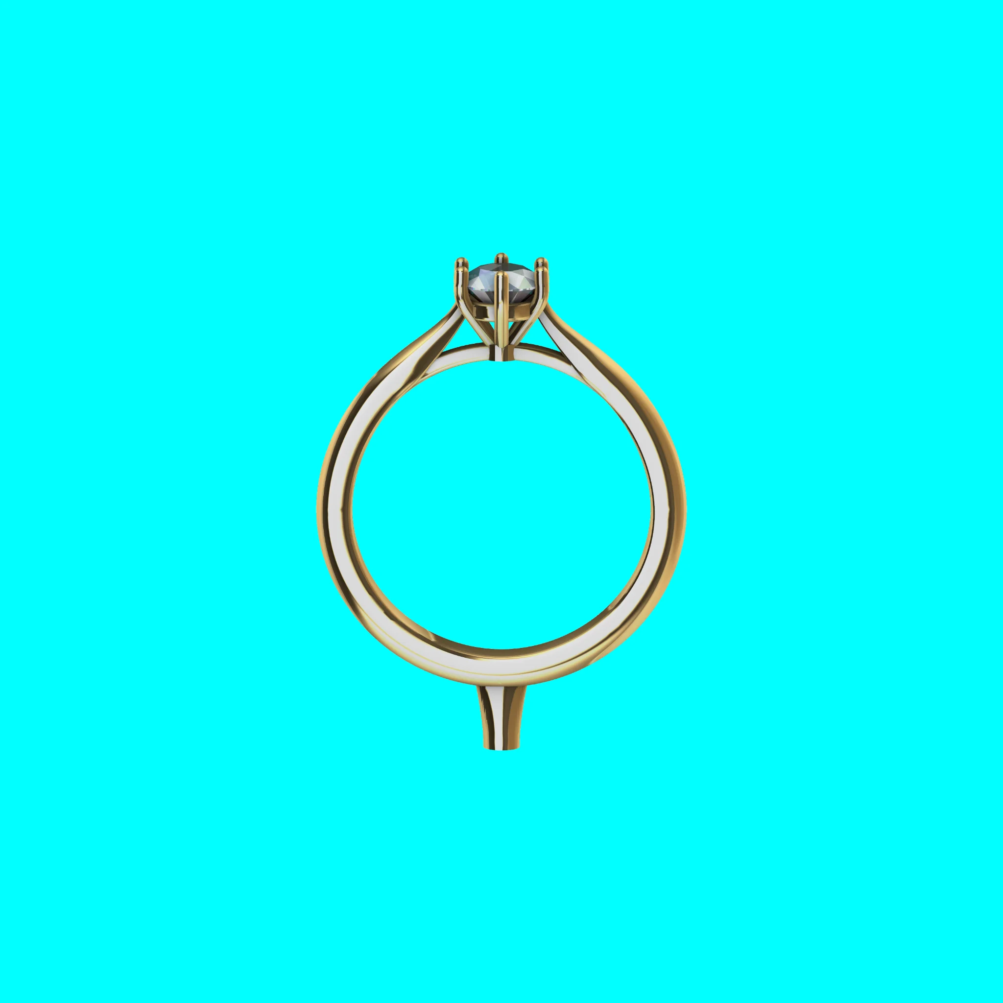 Buy Solitaire Diamond Ring CAD Model 0.40 CT — view 3