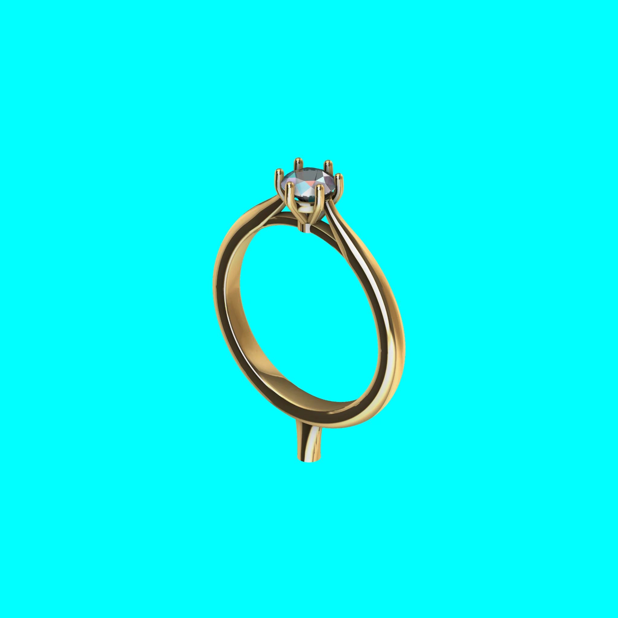 Buy Solitaire Diamond Ring CAD Model 0.40 CT — view 8
