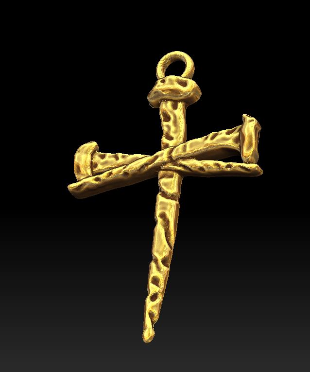 Crucifixion Three Nails Cross Pendant — view 7