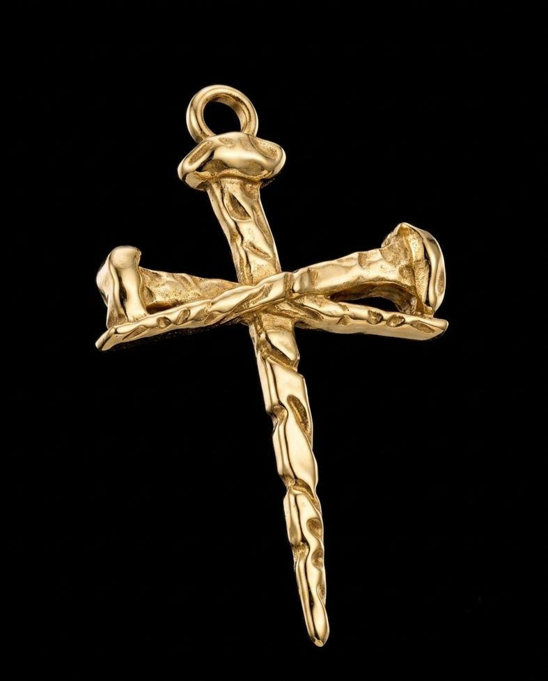 Crucifixion Three Nails Cross Pendant — view 2