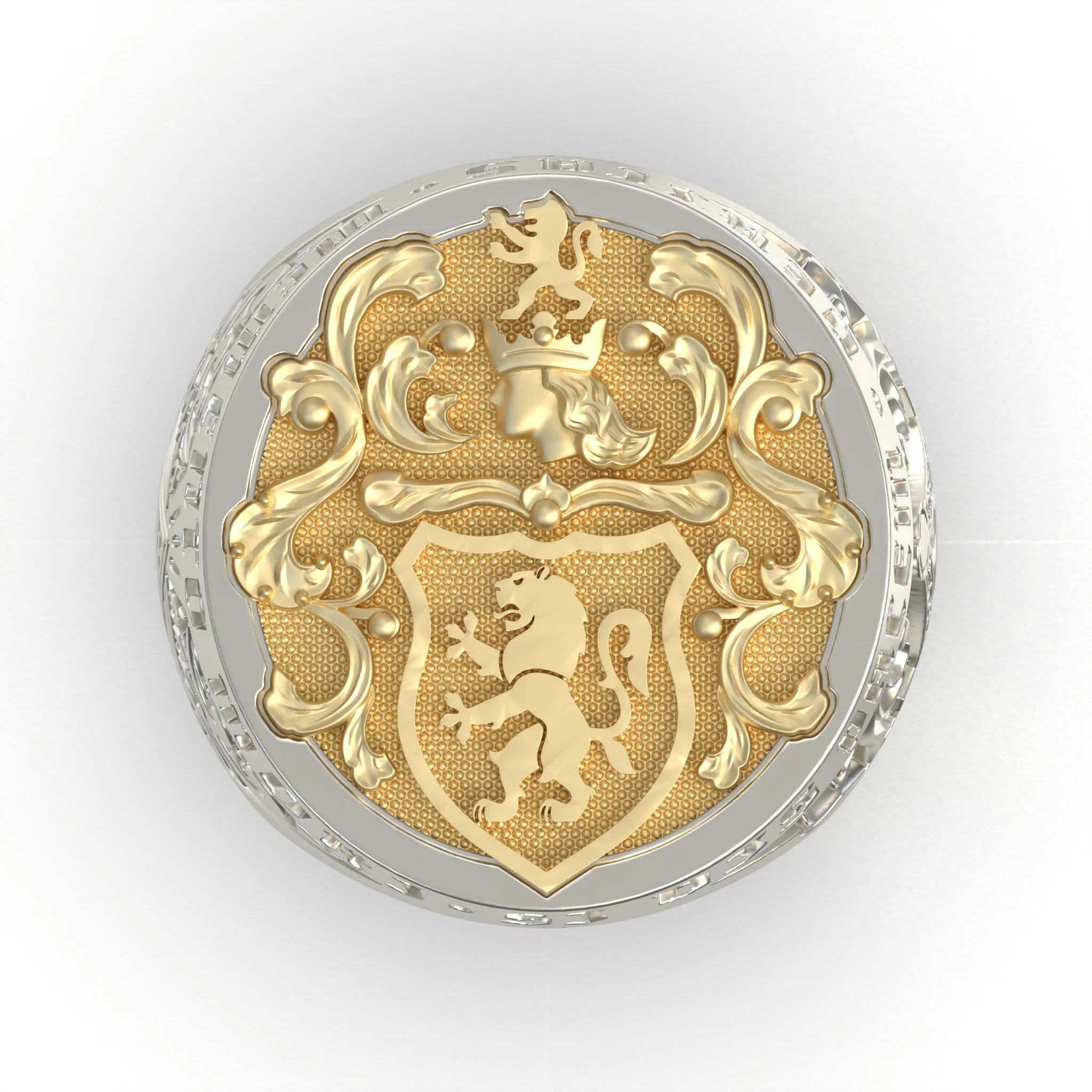 Masonic Mens Engraved Ring — view 3