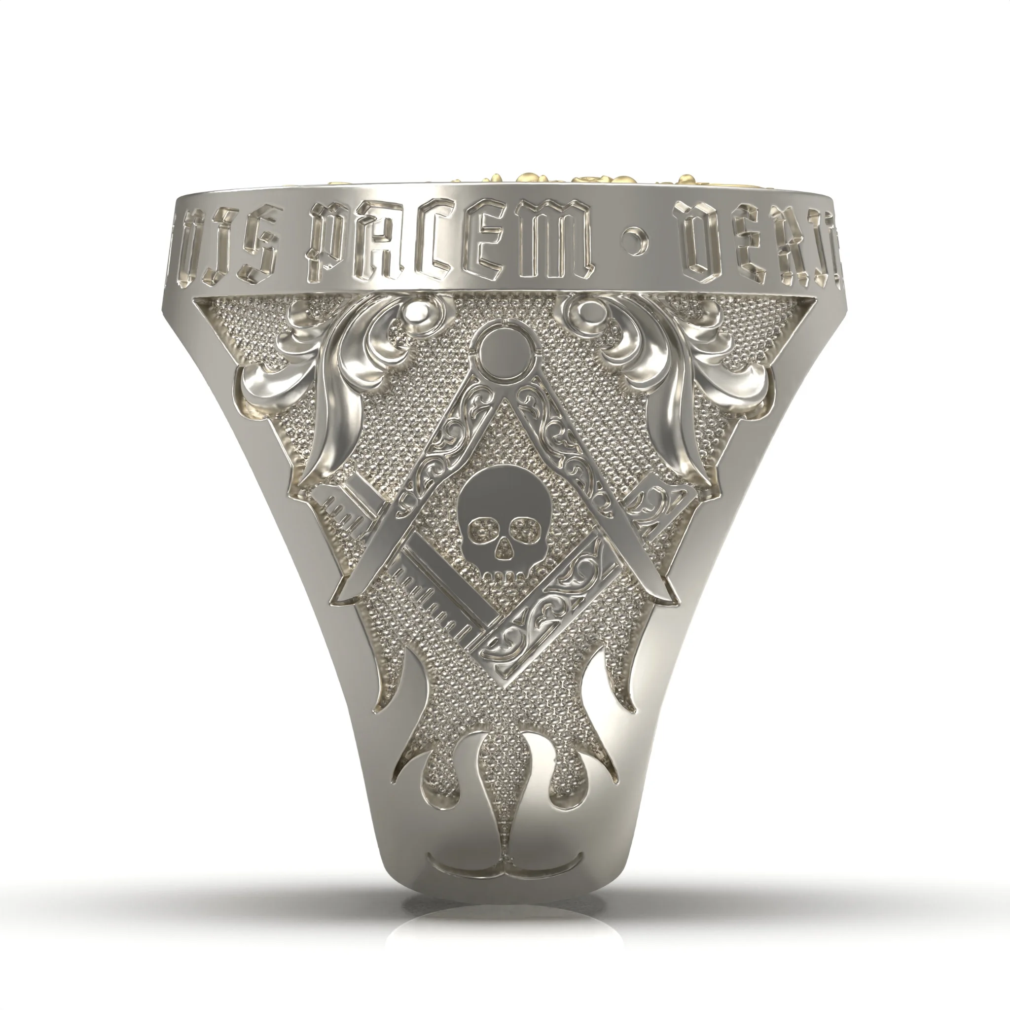 Masonic Mens Engraved Ring — view 5