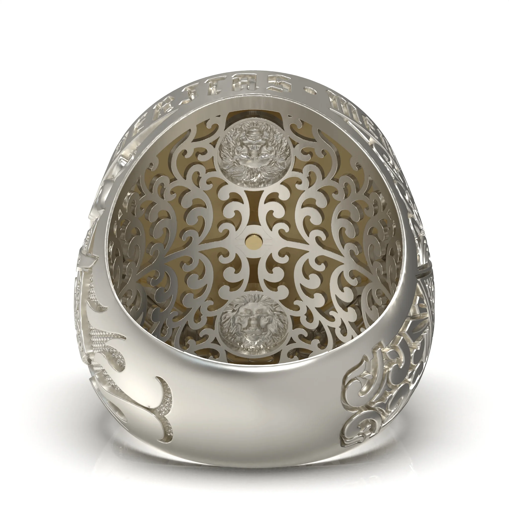 Masonic Mens Engraved Ring — view 7