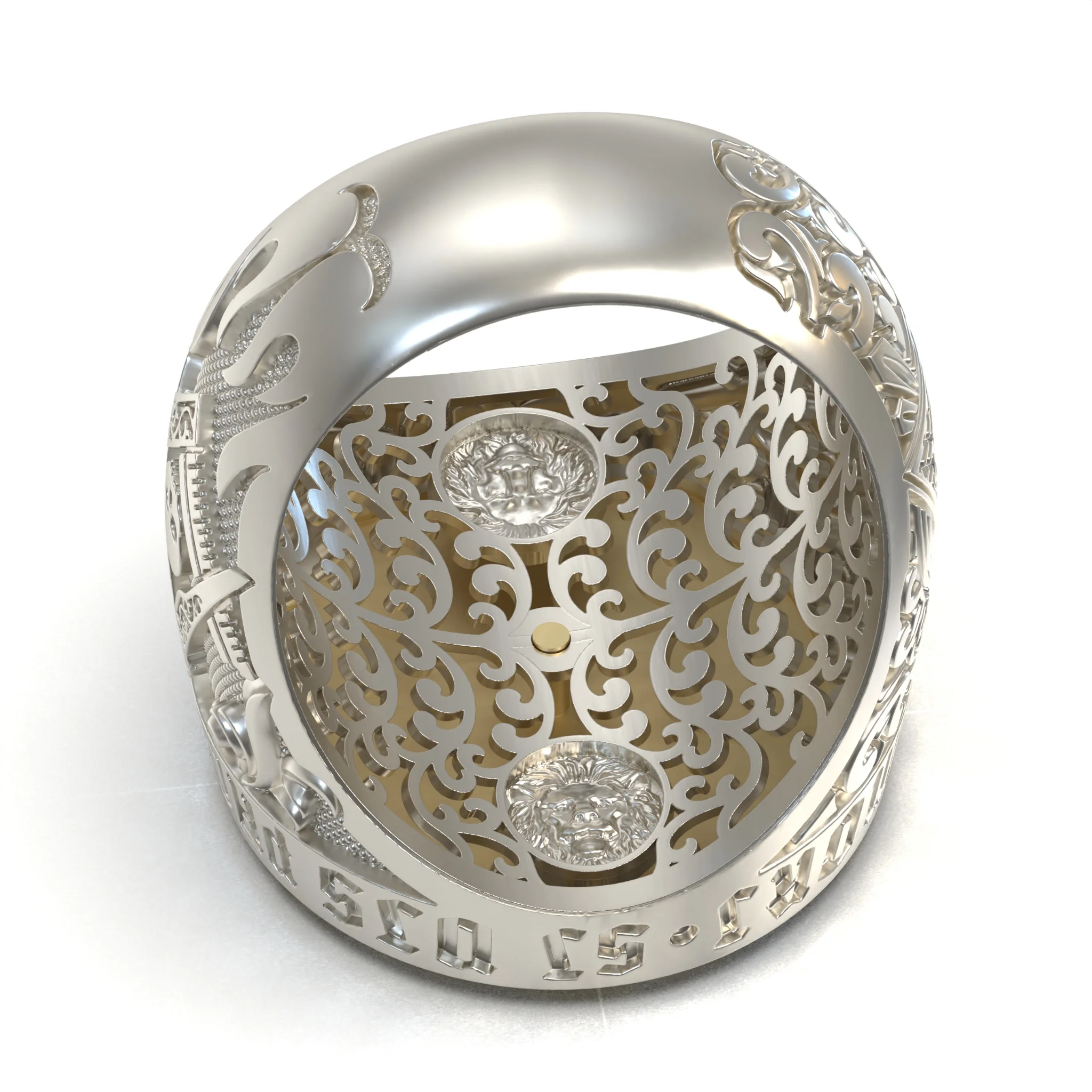 Masonic Mens Engraved Ring — view 4