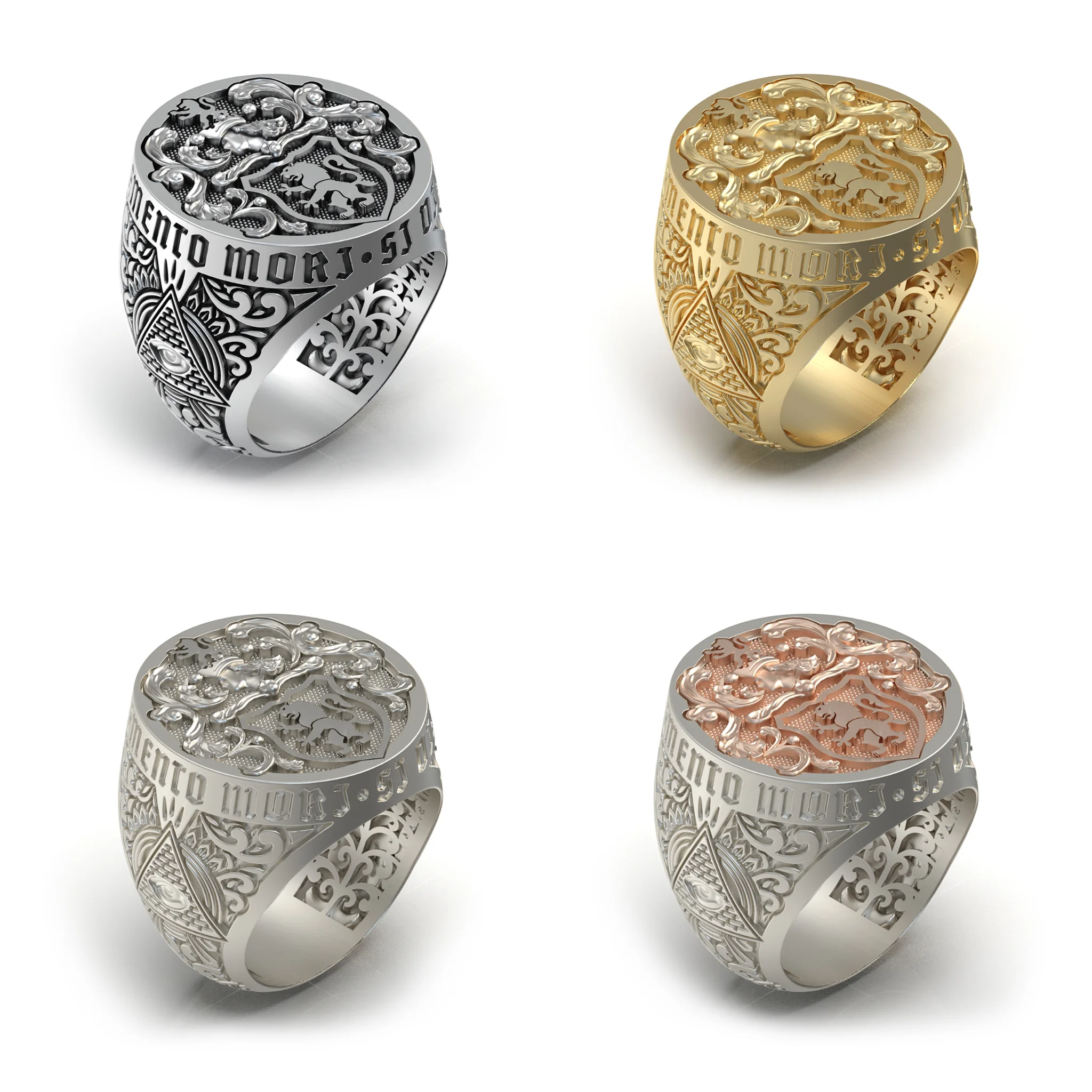 Masonic Mens Engraved Ring — view 8