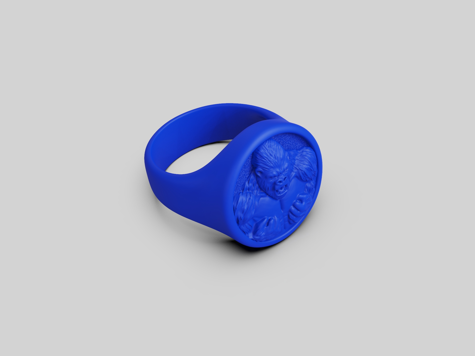Fierce Gorilla Signet Statement Ring — view 7
