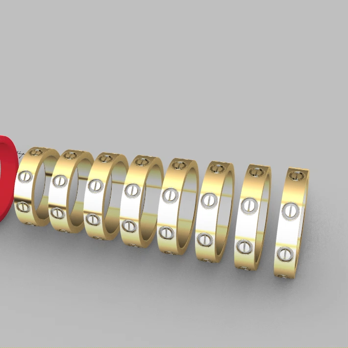 Flat Band Ring with Incised Screw-Head Motif — view 6