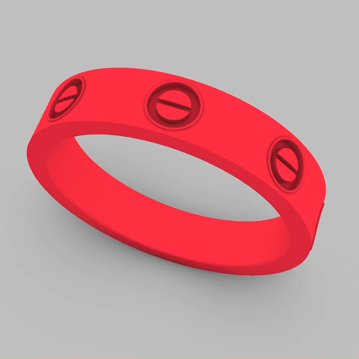 Flat Band Ring with Incised Screw-Head Motif — view 2