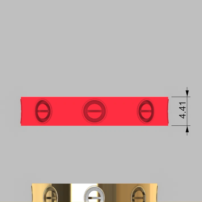 Flat Band Ring with Incised Screw-Head Motif — view 4