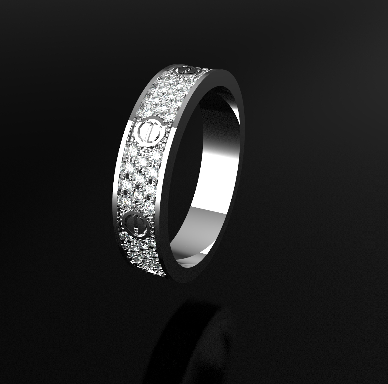 RING LOVERS WITH DIAMONDS 4.1 MM — view 7