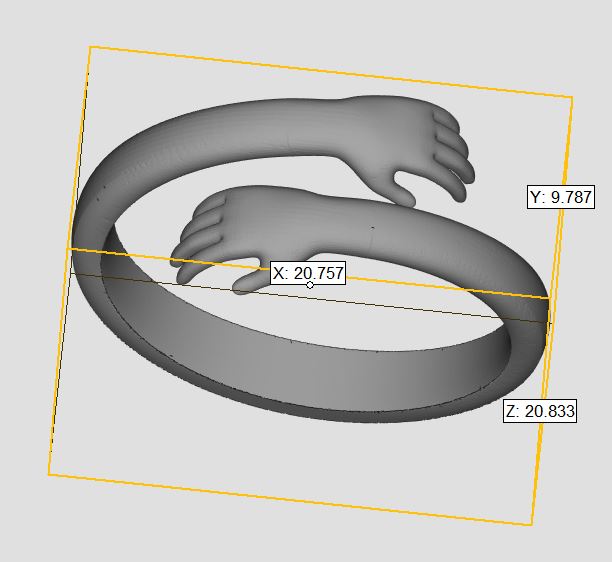 Hugging Hands Bypass Shank Ring — view 2