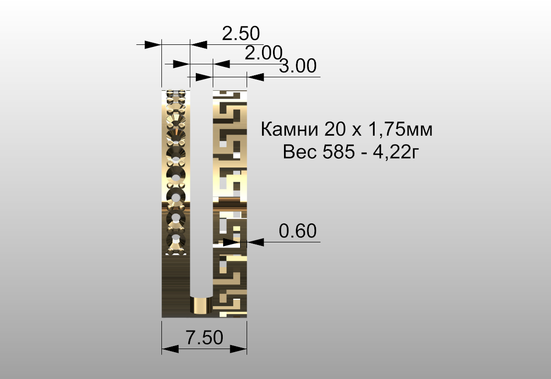 Modern Greek Key Diamond Eternity Band Ring — view 3