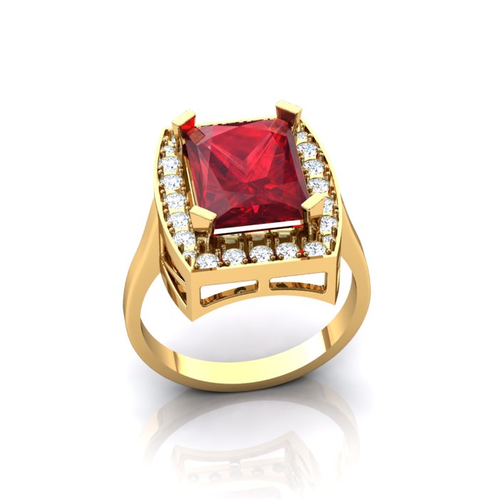 Radiant Princess-Cut Center Stone Ring — view 2