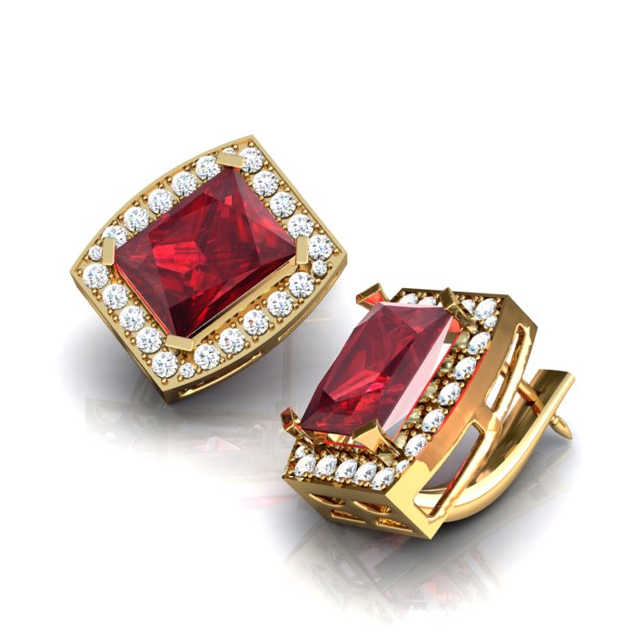 Radiant Princess-Cut Center Stone Ring — view 4