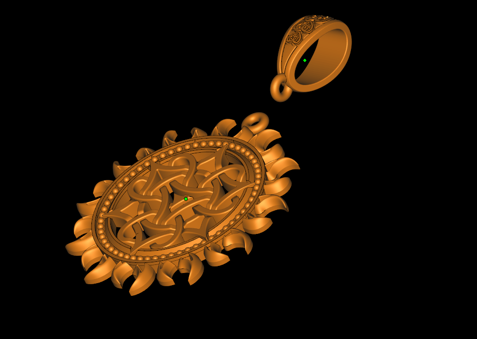 Slavic Sun Pendant with Celtic Triquetra Knotwork — view 4