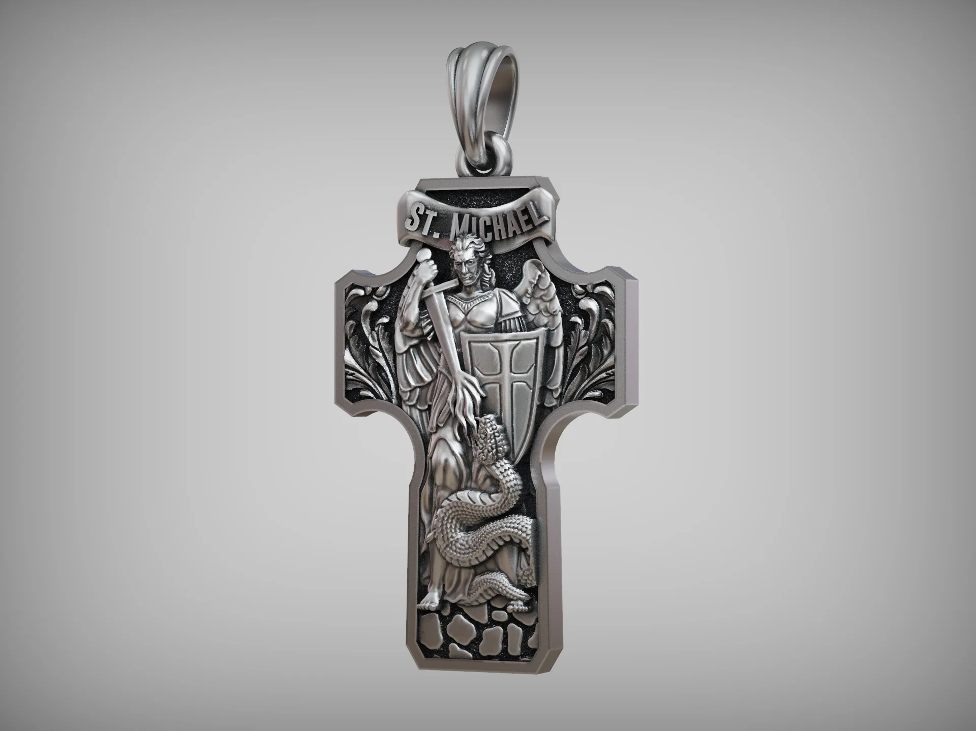St. Michael Archangel Cross Pendant — view 6