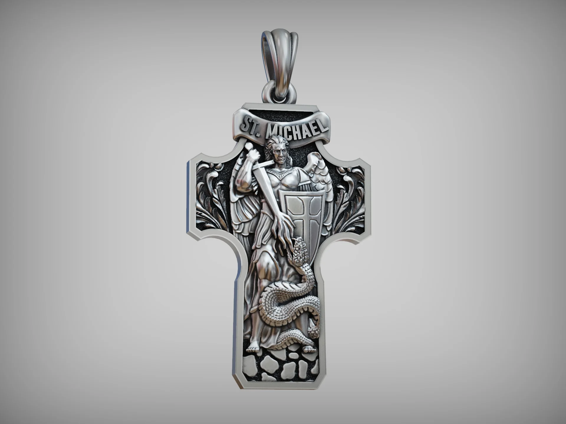 St. Michael Archangel Cross Pendant — view 5