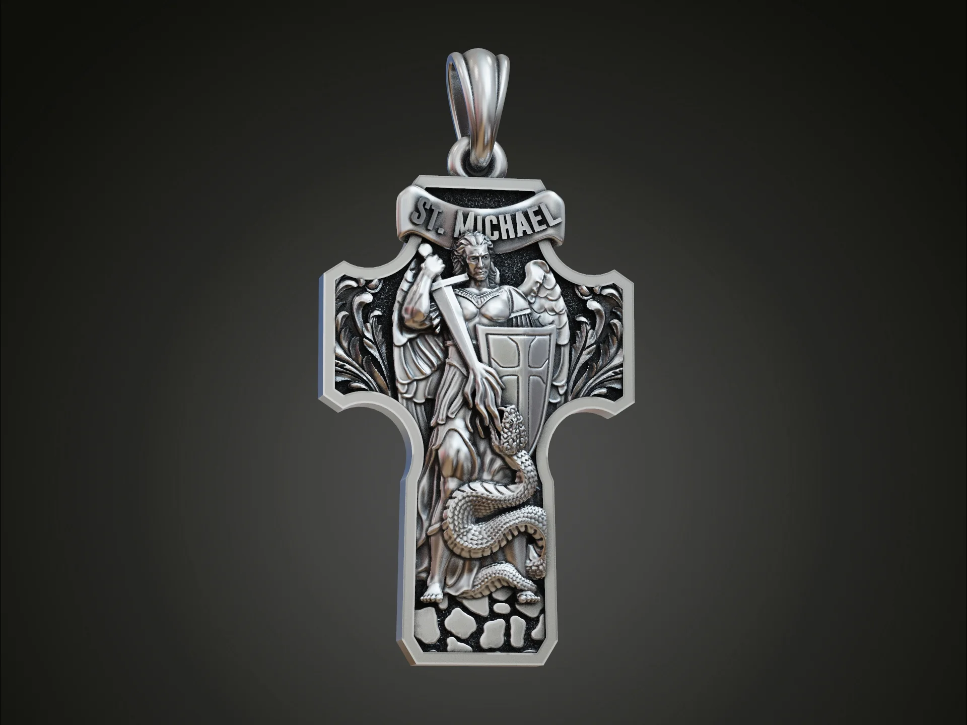 St. Michael Archangel Cross Pendant
